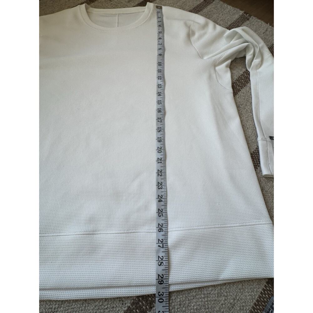 Lululemon Men’s Long Sleeve Waffle Textured Knit Shirt White XL Men’s - Picture 3 of 6